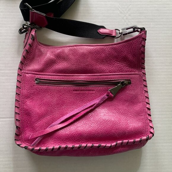 Aimee Kestenberg Leather Shoulder Crossbody Purse Bag All For Love Pink - Picture 6 of 12